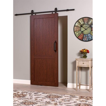 Millbrooke 84 x 36 in. Cherry H-Style PVC Barn Door Kit MLB3684CHKD